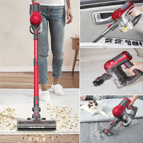 MOOSOO Aposen Bagless Stick Vacuum Converts into Handheld Vacuum Wayfair
